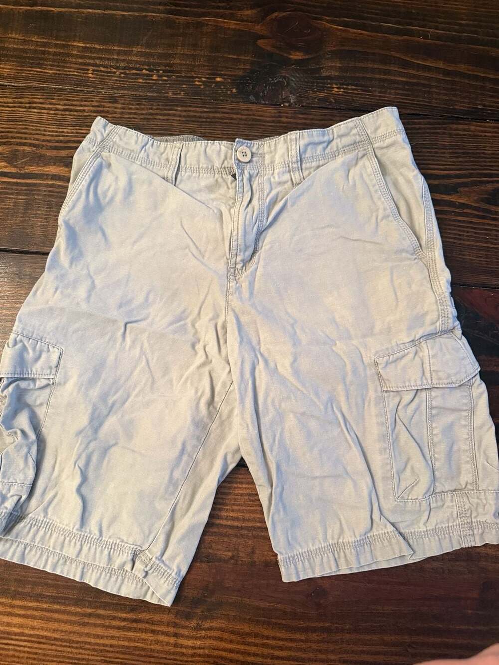 Tony Hawk Men's Cargo Shorts Size 30 Beige Cotton Utility Hiking